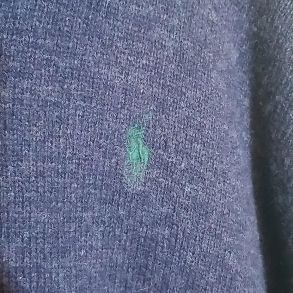 Purple Polo 100% Wool Button Top Sweater
